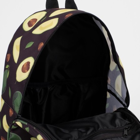 School backpack "Avocado", 27x14x38, lightning department, n/pocket, black color-4