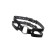Pecado BDSM chocker-sewer, two straps, genuine leather, black