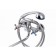 Fauzt FZS-511-54 bath mixer, two-wound, long spout, shower set, chrome