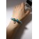 Bracelet Assorted Mardgeri Sunny, blue color in silver, d = 6.5 cm