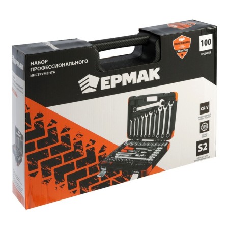 A set of professional tools Ermak 736-072, CRV and S2, 1/2 ", Superlock, 100 items-3
