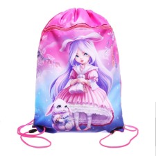 A bag for shoes with a pocket of 480 x 360 mm, a phoenix, a reflective strip, with a pen 
