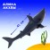 Animal figure "Gray shark", length 41 cm