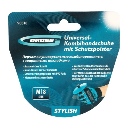 Universal GROSS 90318 gloves, combined, with protective pads, size 8-5