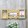 Photo frame plastic in 3 photos 10x15 cm "Frame with roses" gold 19.5x47 cm