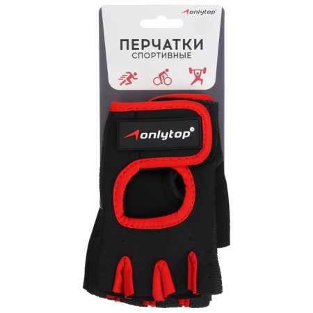 Gloves sports onlytop, p. S, black/red color-5