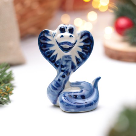 Souvenir "Cobra Zen", Gzhel, 7.3 cm-1