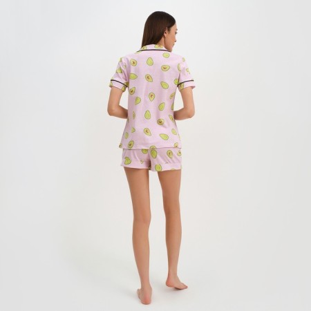 Female pajamas (shirt and shorts) KAFTAN AVOCADO p. 52-54, pink-2