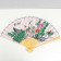 Fan bamboo, textile h = 50 cm "peacocks on a branch" white