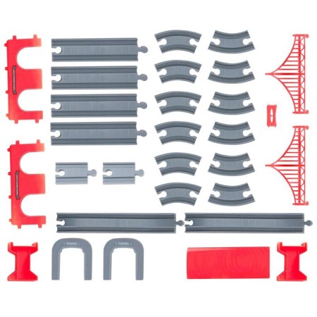Railway for children "My City", 67 items, on batteries-1