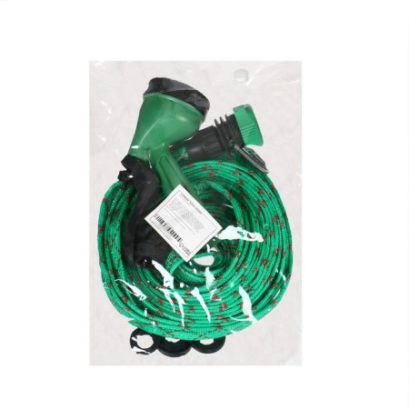 Rubber olive ripe hose, 12 mm (1/2 "), 10 m, in a textile braid, with a watering gun, color mix, Greengo-4