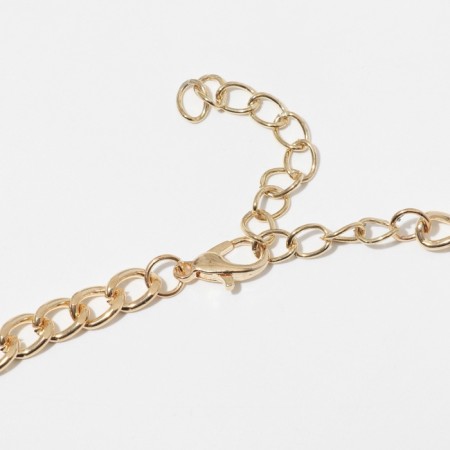 Piece "chain" heart gloss, color gold, 44 cm-2