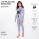 Women's thermal underwear (jumper, leggings) print wolf, light gray color, size 50
