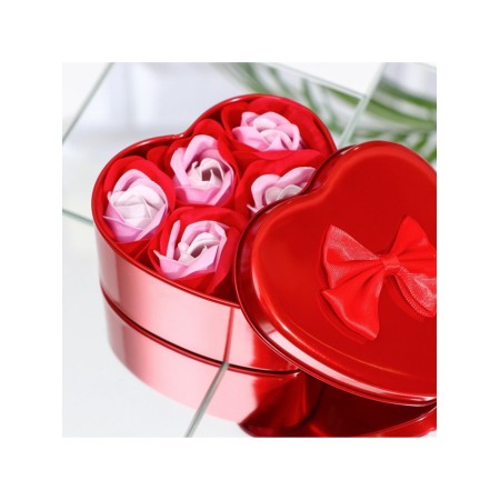 Soap roses, three -color, set of 6 pcs.-6