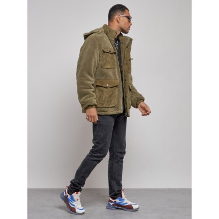 Plush jacket men's, size 48, khaki color-2