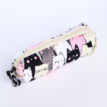 School backpack from textiles on a zipper, 3 pockets, pencil case, color colorful color-8