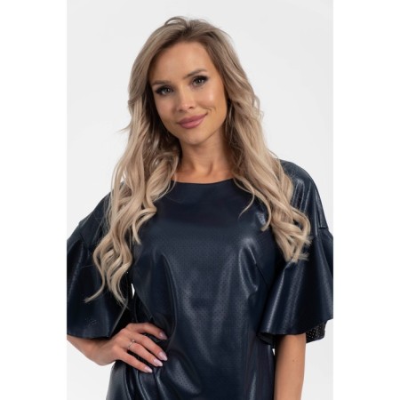 Female dress, size 44, blue color-3
