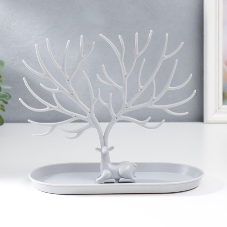 Twizer stand plastic "Deer with branched horns" gray 21.5x12.5x24.5 cm-1