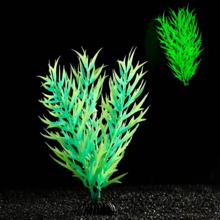 The plant is artificial aquarium, luminous, 20 cm, green