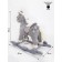 Horse Patal-rocking Amarobaby Prime, with wheels, 63x35x60 cm, gray color gray