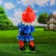 Garden Figure "Gnome with eggplant" 20x20x45 cm