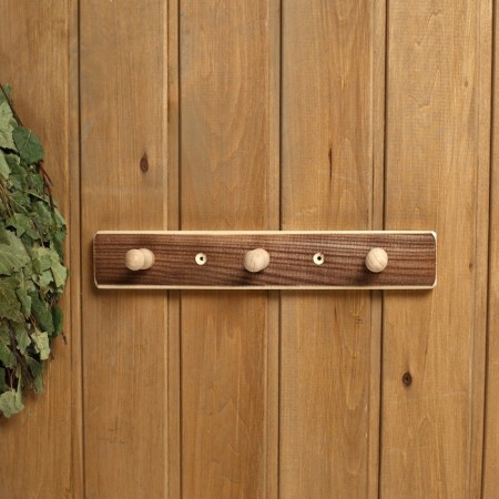 Wooden hanger, 3 hooks "thermo"