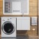 Tumbling for the washing machine Uperwood Magenta, 60 cm, suspended, white, with doors