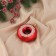 Christmas tree decoration "Donut with a strip" (set 2 pcs) 7x6, red