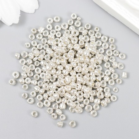 Beads "Zlatka" 08/0, 3 mm, 10 g 0561 Silver-1
