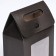 Box with window, black, 20 x 14 x 8 cm