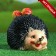 Garden figure "Hedgehog with apples" 20x15cm