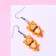 Children's earrings "chosen" kittens, orange color in silver