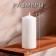 Candle cylinder, 5x12 cm, set 2 pcs, white