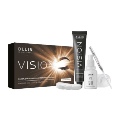 A set of eyebrow and eyelashes OLLIN Professional Vision, brown
