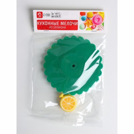 Lid - Silicone shade "Lemon" D = 11 cm, green color-5