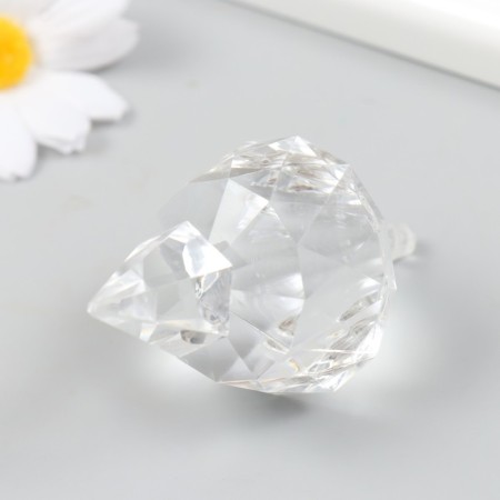 Decor for creativity plastic "Figure icicles, crystal" Transparent 4.3x4.3x8.3 cm-2