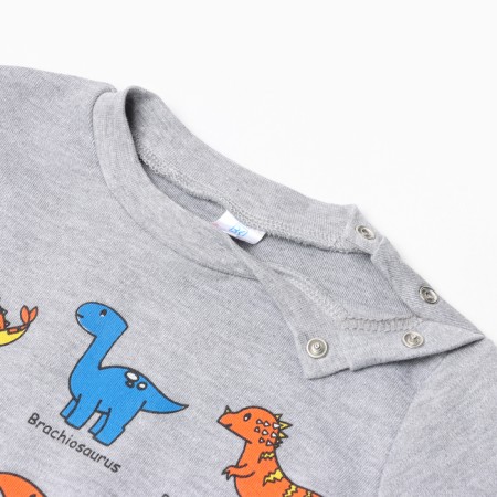 Longslit for a boy, color gray melange, height 86 cm-1