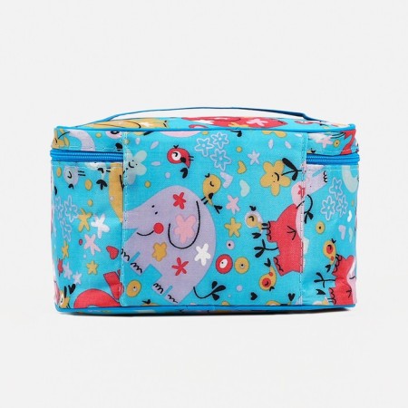 Cosmetic bag with lightning, blue color-1
