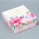 Gift folding box, packaging, "flowers", 17 x 17 x 7 cm