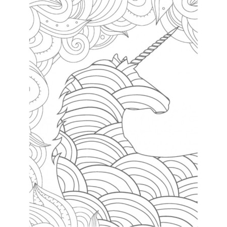 Antistress coloring for adults Keep Calm and Color Unicorns-5