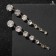 Hanging earrings with rhinestones "Snake" l = 6.5, white color in gold, 6.5 cm