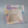 A packet for a cake with a square bottom and window, holographic, 20 x 20 x 20 cm
