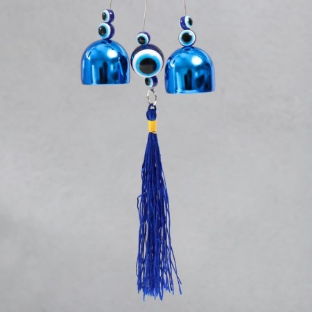 Wind Music Metal "Three butterflies" from the evil eye with a brush 2 bell 30 cm-3
