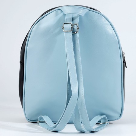 Baby backpack for girls Artificial leather, Peace signs, holography, 27x23 x 10 cm-3