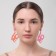 Acryl Love earrings, sparkles, coral color
