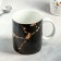 Porcelain mug "Marbl", 350 ml, black color