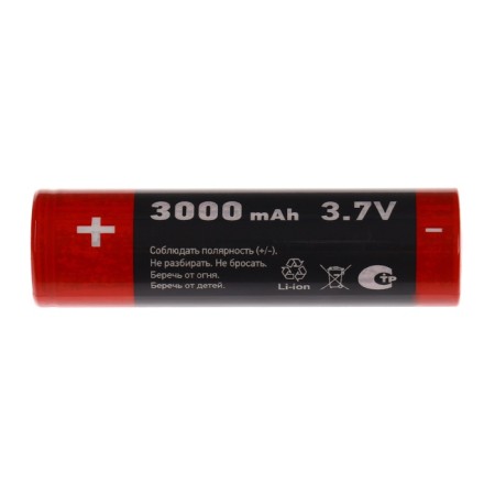 REXANT battery, 18650 Unprotected, Li-Ion, 3000 mAh, 3.7 V, 20A, 10 pcs.-6