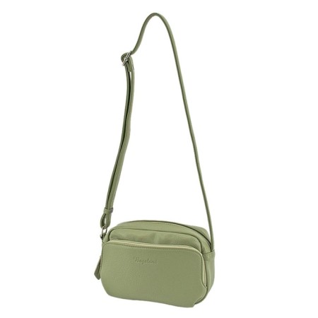 Female bag, artificial leather, green 20x7x14 cm-3