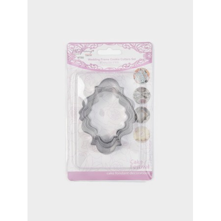 A set of cooking forms “photo frame”, 4 pcs, chrome -colored color-4