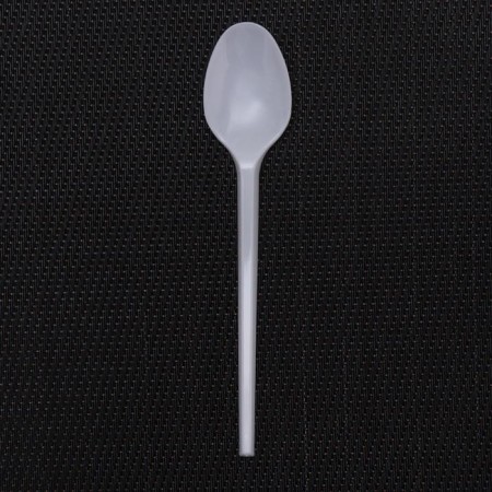 A spoon of a single -plastic disposable, 12.5 cm, white color-2